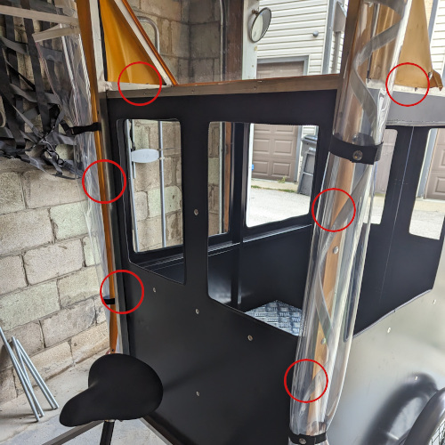 bolt location- front to rear